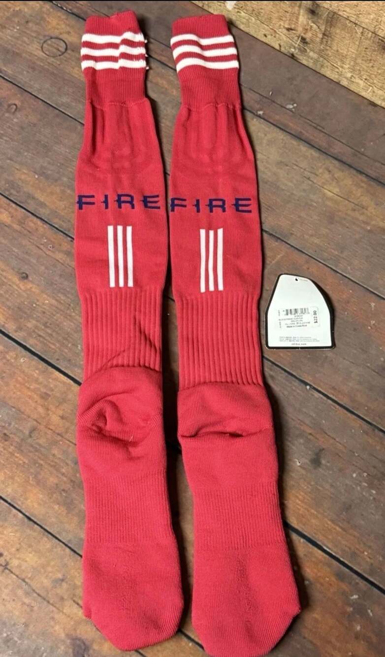 Adidas Chicago Fire MLS Extreme Cushion Soccer Socks Size 8.5-12 Red